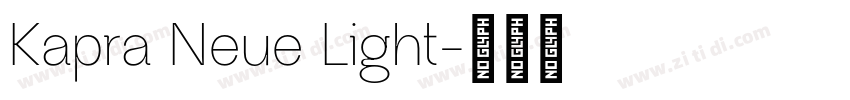 Kapra Neue Light字体转换